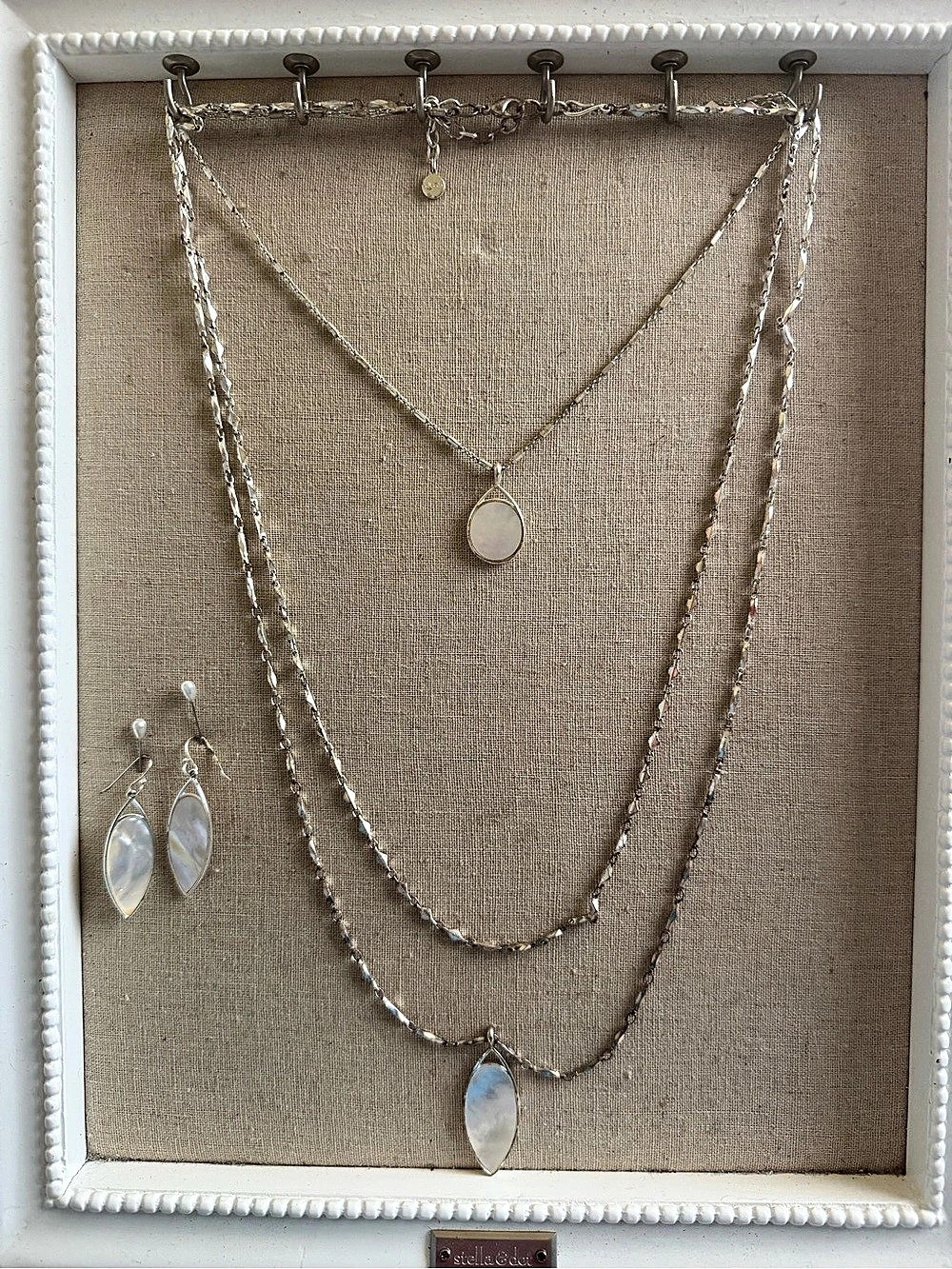 Stella & Dot Layered Silver Necklace Set